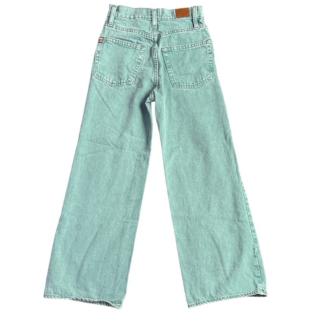 Urban Outfitters BDG High & Wide Jeans Baggy Barrel Skate Denim Mint Green 24 - Picture 2 of 15